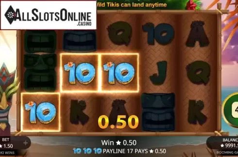 Win screen 2. Tiki Wins from Booming Games