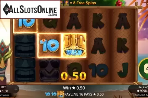 Win screen 1. Tiki Wins from Booming Games