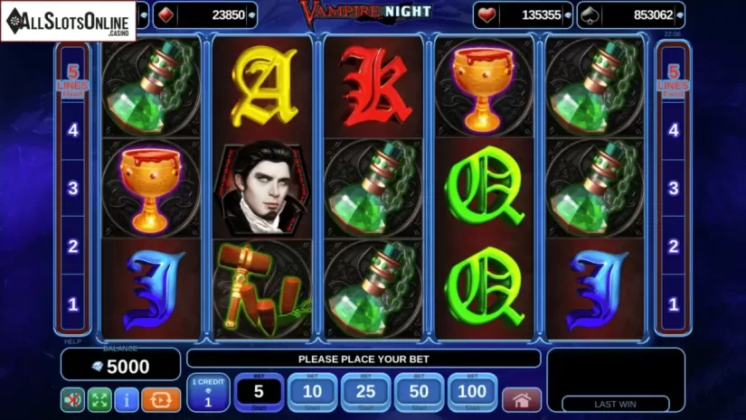 Reel Screen. Vampire Night from EGT