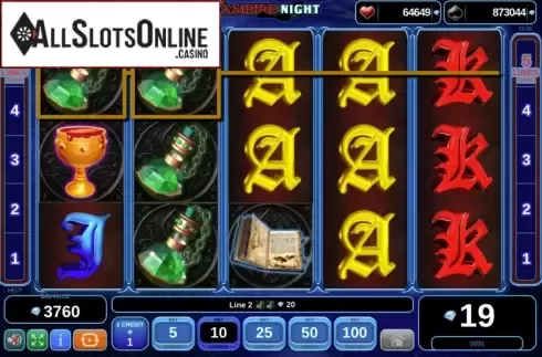 Win Screen. Vampire Night from EGT