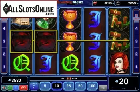Win Screen. Vampire Night from EGT