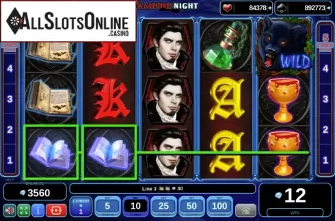 Win Screen. Vampire Night from EGT