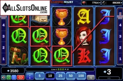 Win Screen. Vampire Night from EGT