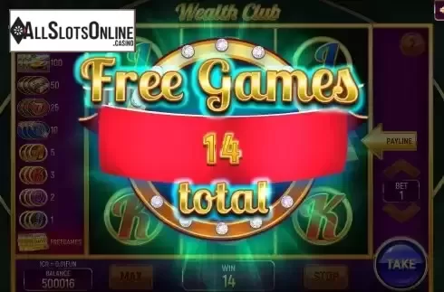 Win Free Games screen