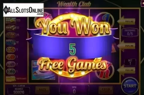 Free Games screen