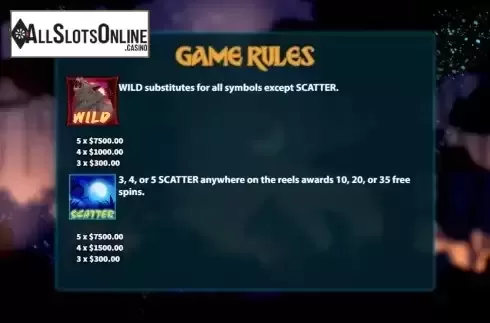 Features screen