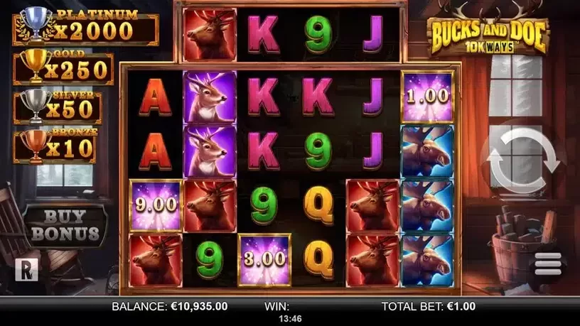 Bucks And Doe 10K Ways slot screenshot 1
