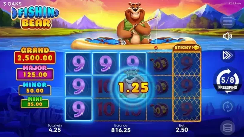 Fishin' Bear slot screenshot 3