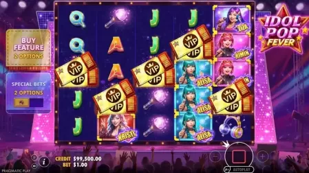 Idol Pop Fever slot screenshot 2