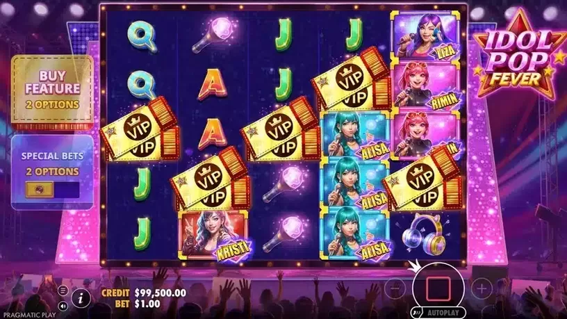 Idol Pop Fever slot screenshot 2