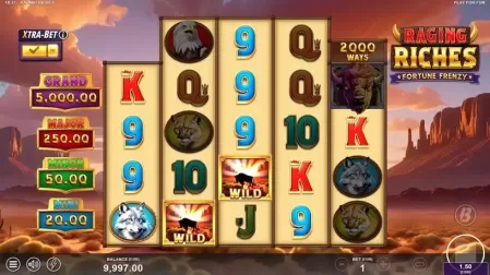 Raging Riches slot screenshot 2
