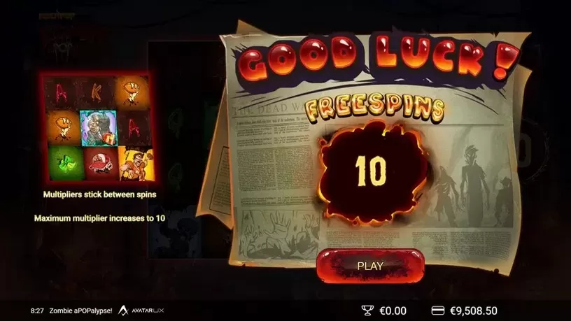 Zombie aPOPalypse slot screenshot 4