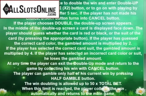 Paytable 3. 40 Roosters from Casino Technology
