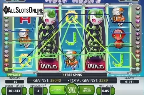 Screen5. Alien Robots from NetEnt