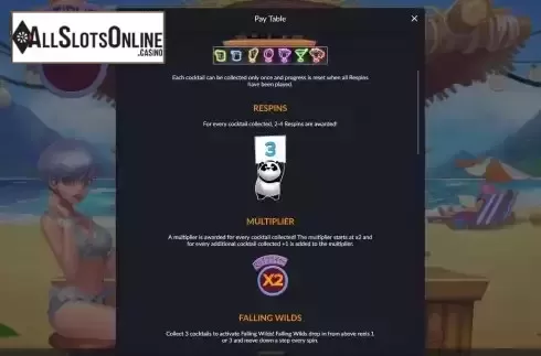 Respins and Multiplier screen