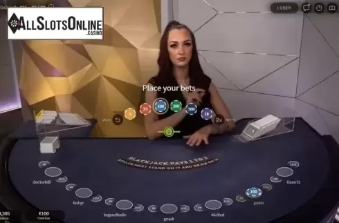 Game Screen 1. Blackjack Gold (NetEnt) from NetEnt