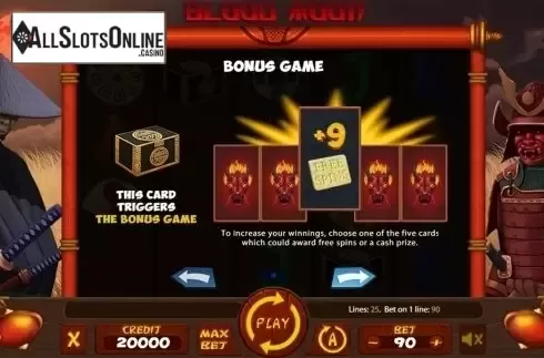 Paytable 2. Blood Moon (X Card) from X Card