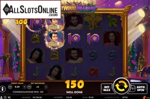 Win Screen. Bollywood Billions from Swintt