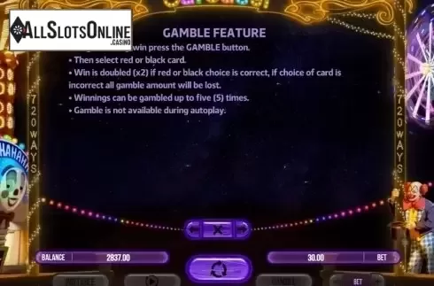 Paytable 4. Carousel (Fugaso) from Fugaso