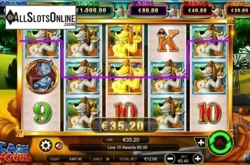 Wild Win screen. Cash Hound from Ainsworth