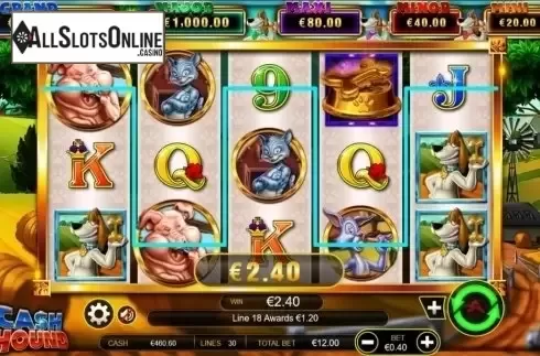Low Win screen. Cash Hound from Ainsworth