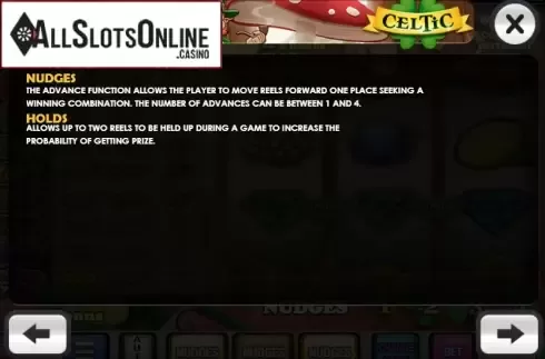 Paytable 2. Celtic from MGA