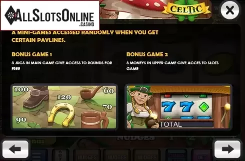 Paytable 3. Celtic from MGA