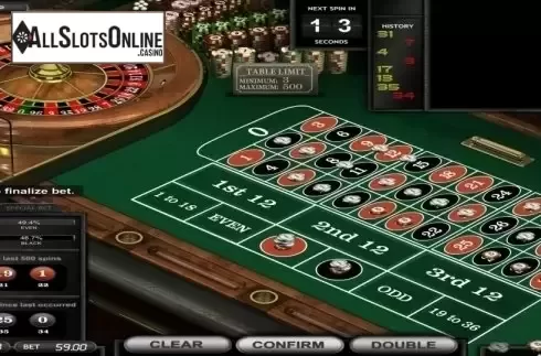 Game Screen. Common Draw Roulette from Betsoft