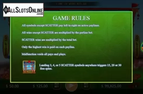 Scatter Screen. Cu Ju from KA Gaming