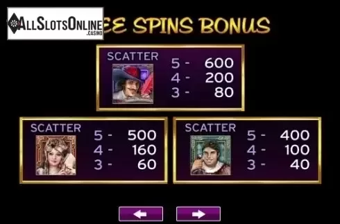 Paytable 3. Cyrano  from High 5 Games