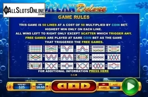 Paytable 3. Da Lan Deluxe from Skywind Group