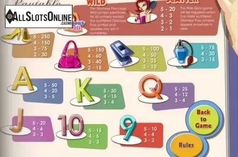 Screen2. Glamour Puss from Bwin.Party