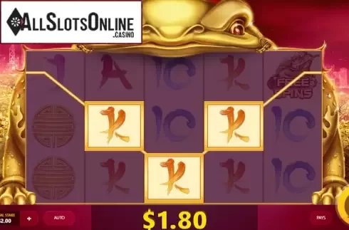 Win Screen. Golden Toad from Red Tiger