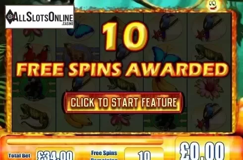 Free Spins screen. Gorilla Chief2 from WMS
