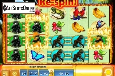 Respin Locking Win screen. Gorilla Chief2 from WMS