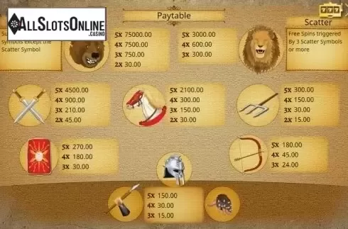 Screen2. Heroes & Beasts from Booming Games