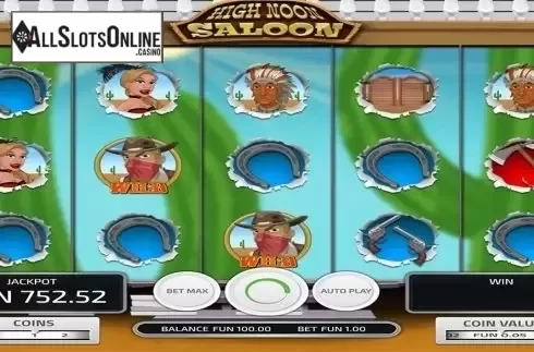 Reels screen. High Noon Saloon from Concept Gaming