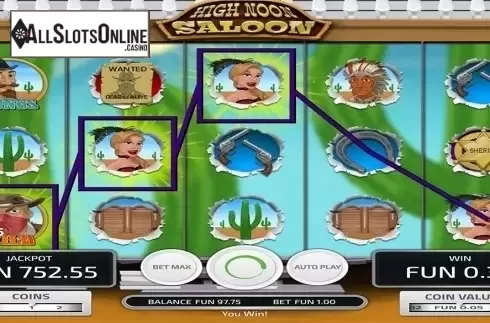 Win screen 2. High Noon Saloon from Concept Gaming