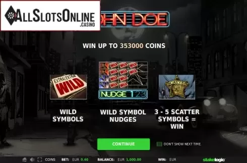 Game features. John Doe from StakeLogic