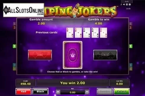 Gamble. Jumping Jokers from Greentube