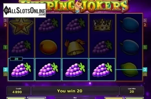 Win Screen 1. Jumping Jokers from Greentube