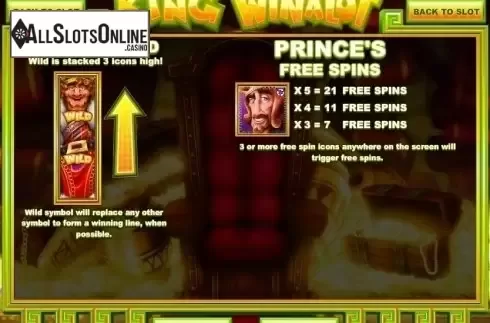 Symbols. King Winalot from Rival Gaming