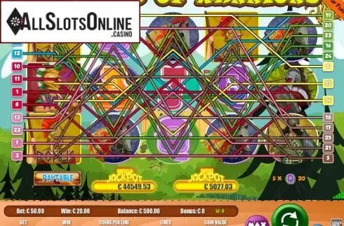 Screen4. Land Of Warriors from Portomaso Gaming