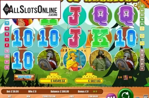 Screen2. Land Of Warriors from Portomaso Gaming