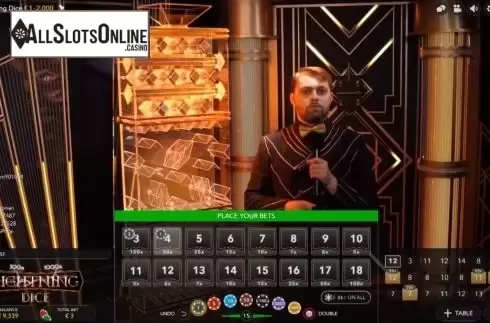 Game Screen 1. Lightning Dice from Evolution Gaming