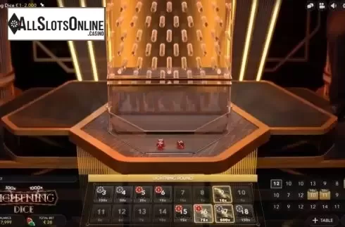 Game Screen 4. Lightning Dice from Evolution Gaming