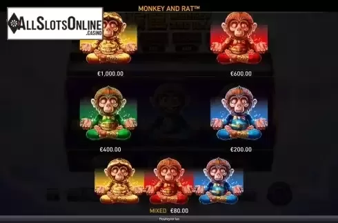 Paytable screen