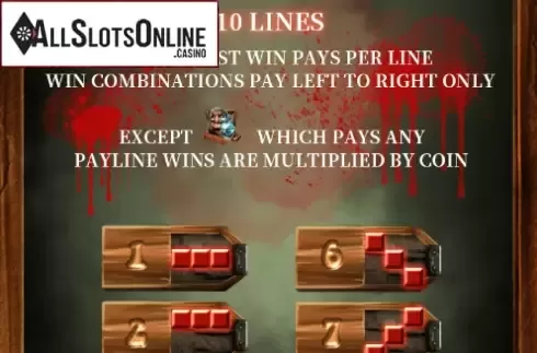 Paytable. Monster 7 from AllWaySpin