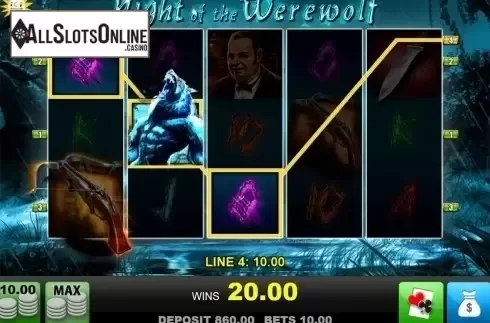 Wild win screen 3. Night of the Werewolf from Merkur