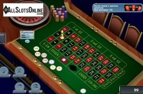 Win Screen. No Zero Roulette from Novomatic